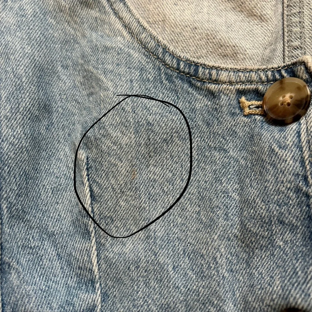 Madewell Women's Denim Scoop Neck Vest in Edmonson Wash 2 / S - Picture 5 of 12